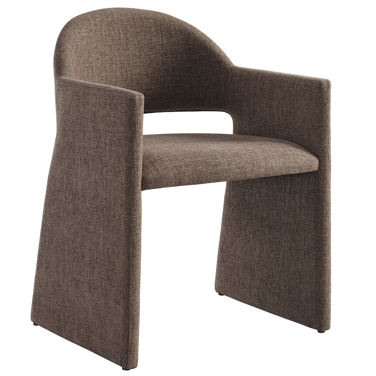 Talia Mocha Upholstered Fabric Dining Armchair - Ornate Home