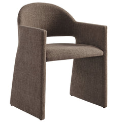 Talia Mocha Upholstered Fabric Dining Armchair - Ornate Home