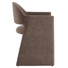 Talia Mocha Upholstered Fabric Dining Armchair - Ornate Home