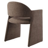 Talia Mocha Upholstered Fabric Dining Armchair - Ornate Home