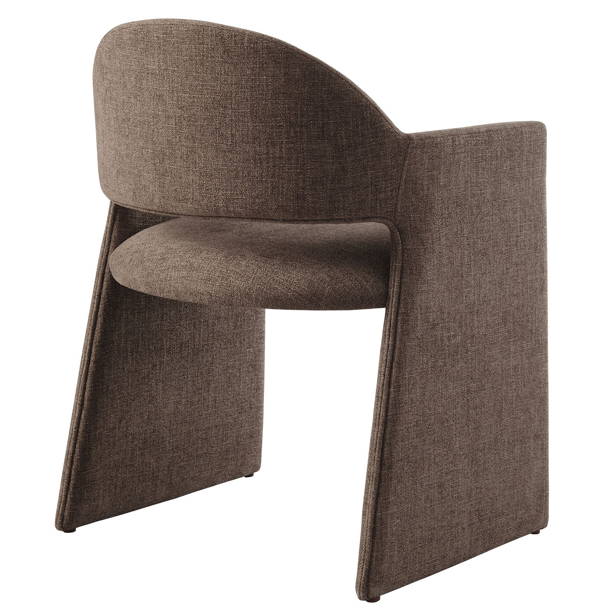 Talia Mocha Upholstered Fabric Dining Armchair - Ornate Home