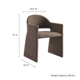 Talia Mocha Upholstered Fabric Dining Armchair - Ornate Home