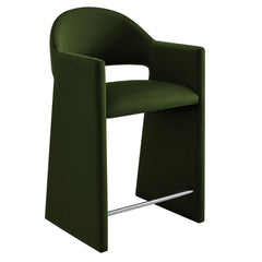Talia Moss Green 37 Inch Performance Velvet Counter Stool - Ornate Home