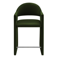 Talia Moss Green 37 Inch Performance Velvet Counter Stool - Ornate Home