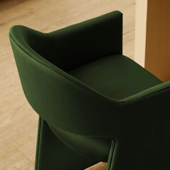 Talia Moss Green 37 Inch Performance Velvet Counter Stool - Ornate Home