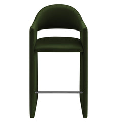 Talia Moss Green 41 Inch Performance Velvet Bar Stool - Ornate Home