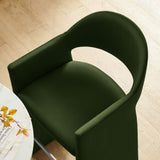 Talia Moss Green 41 Inch Performance Velvet Bar Stool - Ornate Home