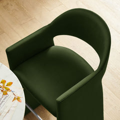 Talia Moss Green 41 Inch Performance Velvet Bar Stool - Ornate Home