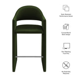 Talia Moss Green 41 Inch Performance Velvet Bar Stool - Ornate Home