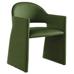 Talia Moss Green Performance Velvet Dining Armchair - Ornate Home