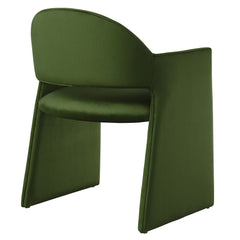 Talia Moss Green Performance Velvet Dining Armchair - Ornate Home