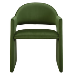 Talia Moss Green Performance Velvet Dining Armchair - Ornate Home