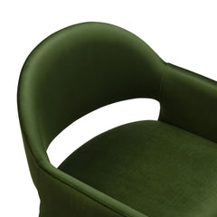 Talia Moss Green Performance Velvet Dining Armchair - Ornate Home