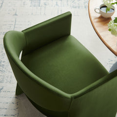 Talia Moss Green Performance Velvet Dining Armchair - Ornate Home