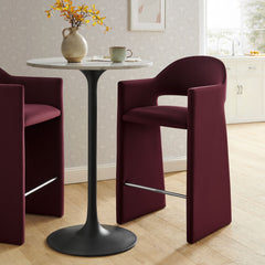 Talia Mulberry 41 Inch Performance Velvet Bar Stool - Ornate Home