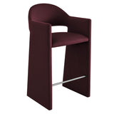 Talia Mulberry 41 Inch Performance Velvet Bar Stool - Ornate Home