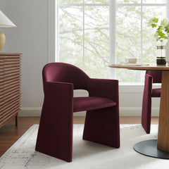 Talia Mulberry Performance Velvet Dining Armchair - Ornate Home