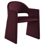 Talia Mulberry Performance Velvet Dining Armchair - Ornate Home