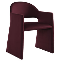 Talia Mulberry Performance Velvet Dining Armchair - Ornate Home