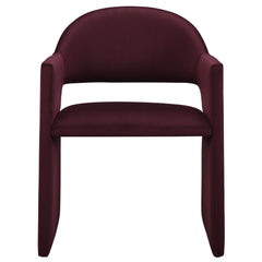 Talia Mulberry Performance Velvet Dining Armchair - Ornate Home