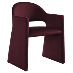 Talia Mulberry Performance Velvet Dining Armchair - Ornate Home