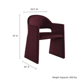 Talia Mulberry Performance Velvet Dining Armchair - Ornate Home