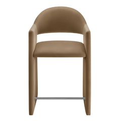 Talia Taupe 37 Inch Performance Velvet Counter Stool - Ornate Home