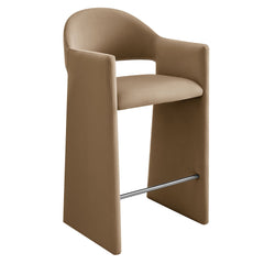 Talia Taupe 41 Inch Performance Velvet Bar Stool - Ornate Home