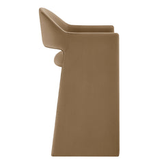 Talia Taupe 41 Inch Performance Velvet Bar Stool - Ornate Home