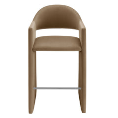 Talia Taupe 41 Inch Performance Velvet Bar Stool - Ornate Home