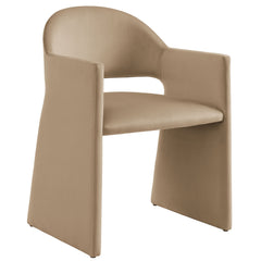 Talia Taupe Performance Velvet Dining Armchair - Ornate Home