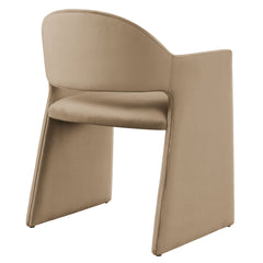 Talia Taupe Performance Velvet Dining Armchair - Ornate Home