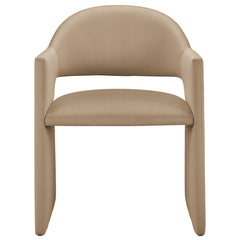 Talia Taupe Performance Velvet Dining Armchair - Ornate Home
