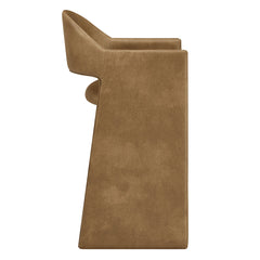 Talia Toast 41 Inch Vegan Leather Bar Stool - Ornate Home