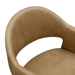 Talia Toast 41 Inch Vegan Leather Bar Stool - Ornate Home