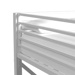 Talia White Full Loft Bed Bunk Bed and Ladder - Ornate Home