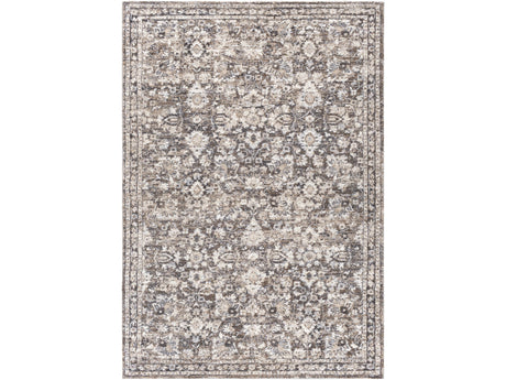 Talihina Brown Luxe Damask Rug - Ornate Home