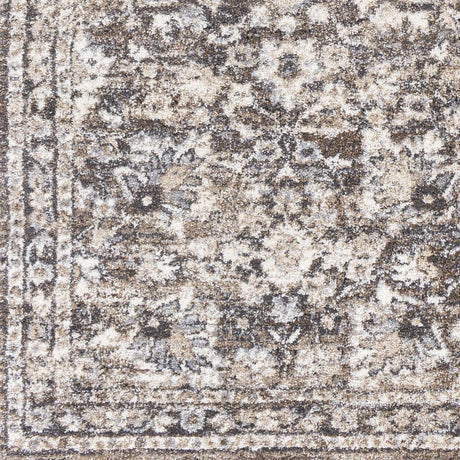 Talihina Brown Luxe Damask Rug - Ornate Home