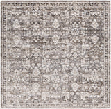 Talihina Brown Luxe Damask Rug - Ornate Home