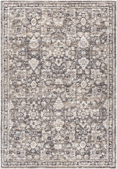 Talihina Brown Luxe Damask Rug - Ornate Home