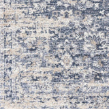 Talihina Denim Damask Area Rug - Ornate Home