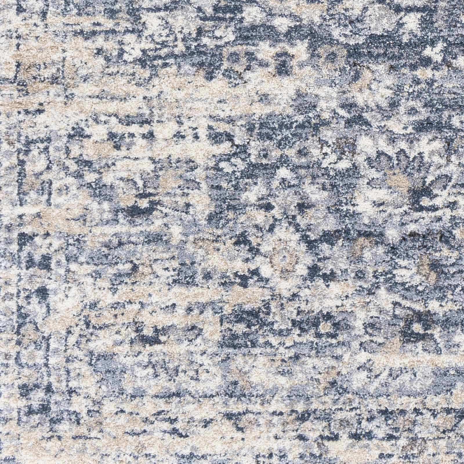 Talihina Denim Damask Area Rug - Ornate Home