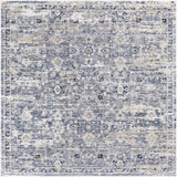Talihina Denim Damask Area Rug - Ornate Home