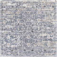 Talihina Denim Damask Area Rug - Ornate Home