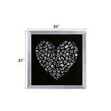 Talisha Heart Mirrored Wall Art - Ornate Home