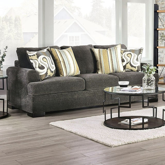 Taliyah Gray/Yellow Sofa - Ornate Home
