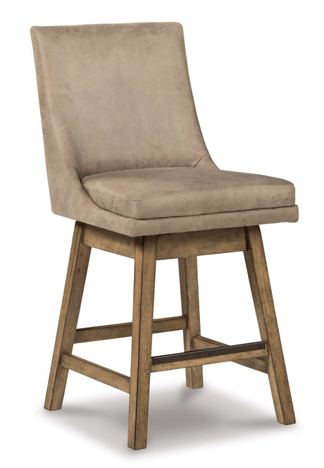 Tallenger Beige Counter Height Chair (Set of 2) - Ornate Home