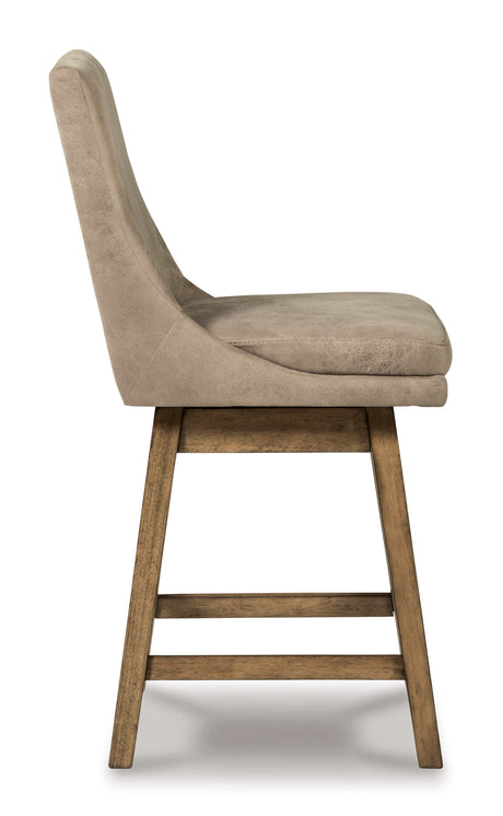 Tallenger Beige Counter Height Chair (Set of 2) - Ornate Home