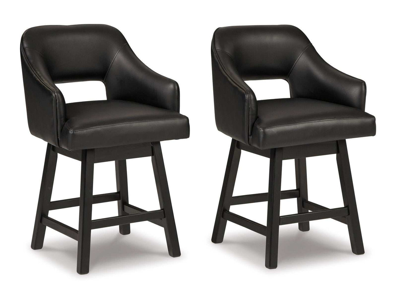 Tallenger Black Counter Height Chair (Set of 2) (Online Special Price) - Ornate Home