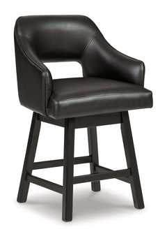 Tallenger Black Counter Height Chair (Set of 2) - Ornate Home